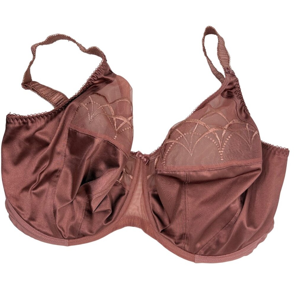 Elomi EL4030 Cate Full Cup Banded Underwire Brown Sheer Bra 34M